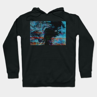 FLUID - Glitch Art Abstract Fluid Paint Hoodie